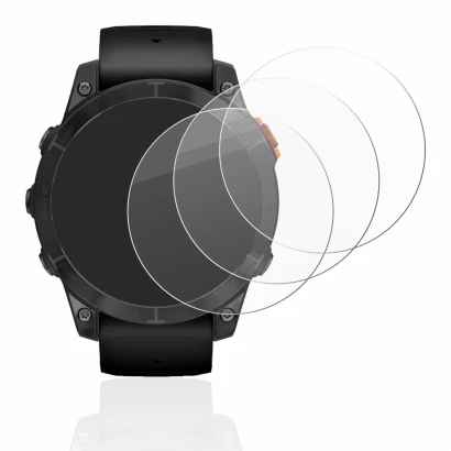 Abbildung des Geräts Garmin Fenix 7 Pro Solar (47 mm) mit einer Vielzahl des Displayschutzes.