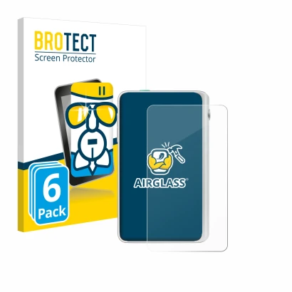 Vorderseite einer Produktverpackung mit dem Markenlogo BROTECT. Daneben ist das Gerät Timekettle Fluentalk T1 Mini mit dem zug