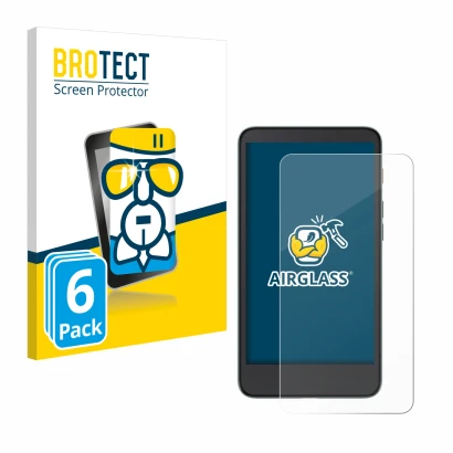 Vorderseite einer Produktverpackung mit dem Markenlogo BROTECT. Daneben ist das Gerät Xiaomi Moaan InkPalm 5 mit dem zugehörig