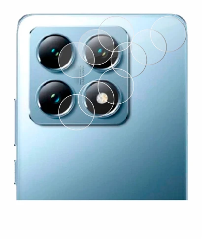 Abbildung des Geräts Xiaomi 14T (NUR Kameraschutz) mit einer Vielzahl des Displayschutzes.