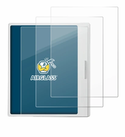 Abbildung des Geräts Boox Go Color 7 White Edition mit einer Vielzahl des Displayschutzes.