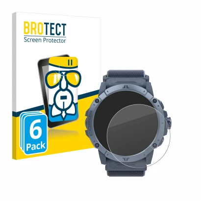 Vorderseite einer Produktverpackung mit dem Markenlogo BROTECT. Daneben ist das Gerät Coros Vertix 2S mit dem zugehörigen Disp