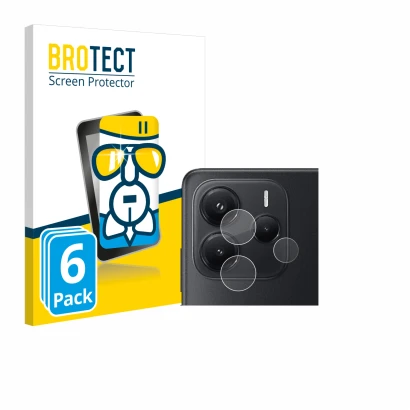 Vorderseite einer Produktverpackung mit dem Markenlogo BROTECT. Daneben ist das Gerät Xiaomi Redmi Note 14 (NUR Kameraschutz) 