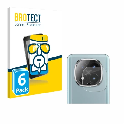 Vorderseite einer Produktverpackung mit dem Markenlogo BROTECT. Daneben ist das Gerät Xiaomi Redmi Note 14 Pro Plus (NUR Kamer