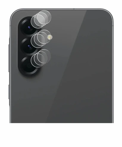 Abbildung des Geräts Samsung Galaxy A56 5G (NUR Kameraschutz) mit einer Vielzahl des Displayschutzes.