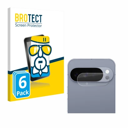 Vorderseite einer Produktverpackung mit dem Markenlogo BROTECT. Daneben ist das Gerät Google Pixel 10 Pro XL (NUR Kameraschutz