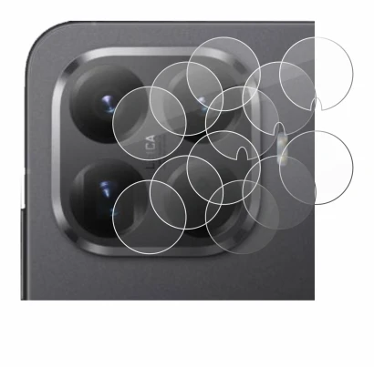 Abbildung des Geräts Xiaomi 15T Pro (NUR Kameraschutz) mit einer Vielzahl des Displayschutzes.