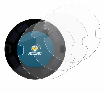 Abbildung des Geräts OOONO P-DISC NO3 mit einer Vielzahl des Displayschutzes.