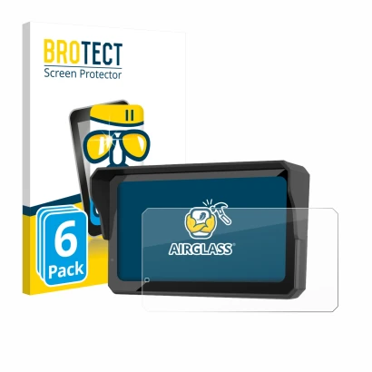 Vorderseite einer Produktverpackung mit dem Markenlogo BROTECT. Daneben ist das Gerät Carpuride W602S Pro mit dem zugehörigen