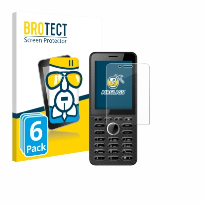 Vorderseite einer Produktverpackung mit dem Markenlogo BROTECT. Daneben ist das Gerät Energizer E288S mit dem zugehörigen Disp