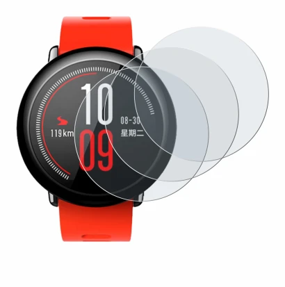 Abbildung des Geräts Huami Amazfit Pace mit einer Vielzahl des Displayschutzes.
