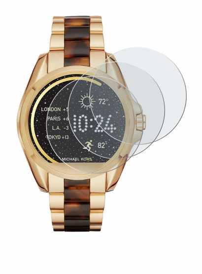 Abbildung des Geräts Michael Kors Access Bradshaw mit einer Vielzahl des Displayschutzes.