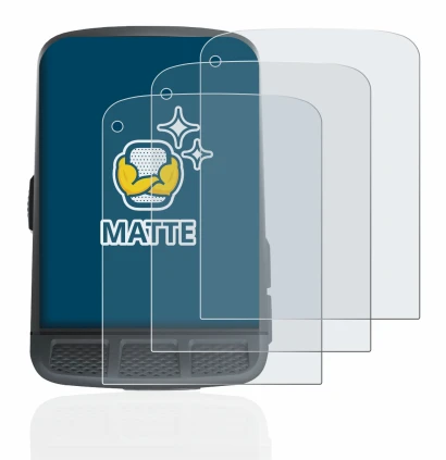 Abbildung des Geräts Wahoo Elemnt Roam mit einer Vielzahl des Displayschutzes.