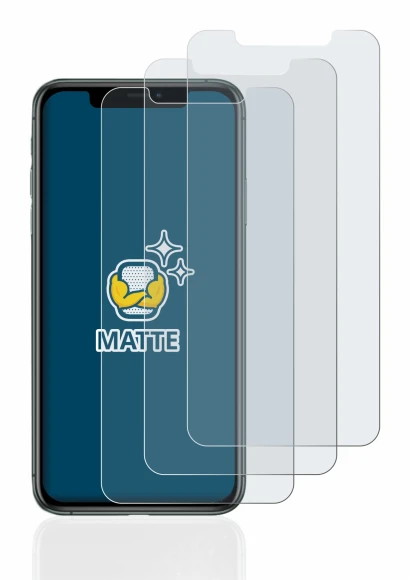 Abbildung des Geräts Apple iPhone 11 Pro Max mit einer Vielzahl des Displayschutzes.