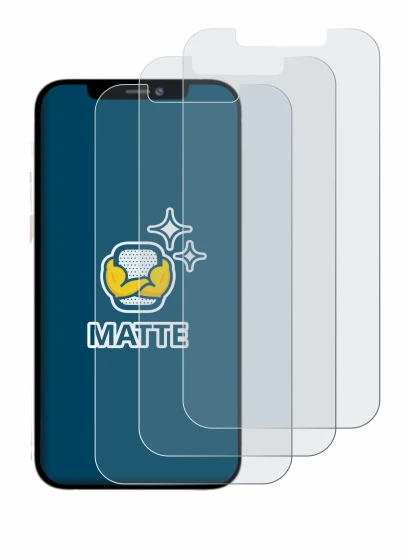 Abbildung des Geräts Apple iPhone 12 Pro Max mit einer Vielzahl des Displayschutzes.