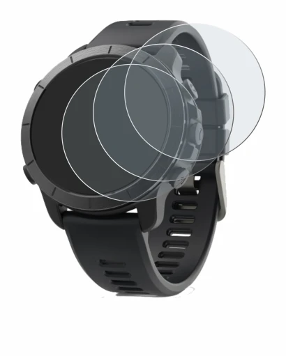 Abbildung des Geräts Wahoo Elemnt Rival mit einer Vielzahl des Displayschutzes.