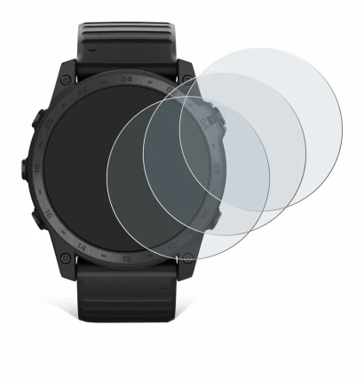 Abbildung des Geräts Garmin Tactix 7 Pro Ballistics mit einer Vielzahl des Displayschutzes.
