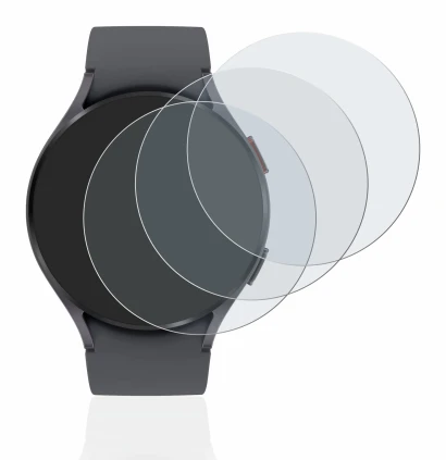 Abbildung des Geräts Samsung Galaxy Watch 5 (44mm) mit einer Vielzahl des Displayschutzes.