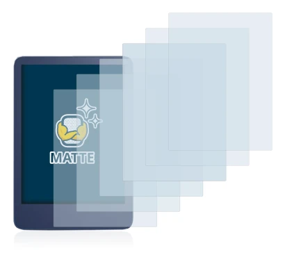 Abbildung des Geräts Amazon Kindle Reader 2022 mit einer Vielzahl des Displayschutzes.