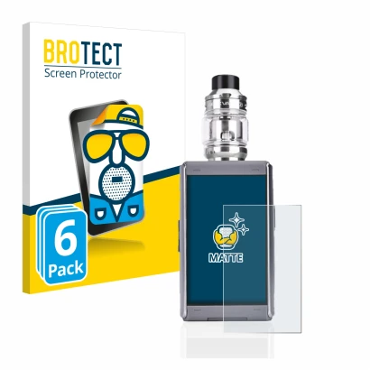 Vorderseite einer Produktverpackung mit dem Markenlogo BROTECT. Daneben ist das Gerät GeekVape T200 mit dem zugehörigen Displa