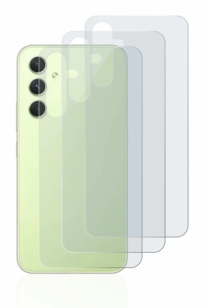 Abbildung des Geräts Samsung Galaxy A54 5G (Rückseite) mit einer Vielzahl des Displayschutzes.
