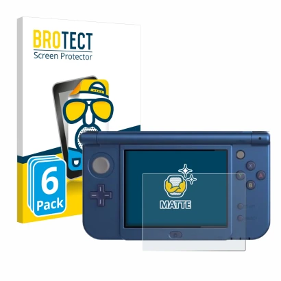 Vorderseite einer Produktverpackung mit dem Markenlogo BROTECT. Daneben ist das Gerät Nintendo New 3DS XL (Unteres Display) mi