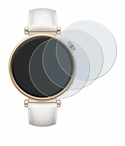Abbildung des Geräts Huawei Watch GT 4 (41mm) mit einer Vielzahl des Displayschutzes.
