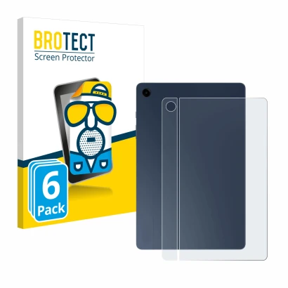 Vorderseite einer Produktverpackung mit dem Markenlogo BROTECT. Daneben ist das Gerät Samsung Galaxy Tab A9 Plus WiFi (Rücksei