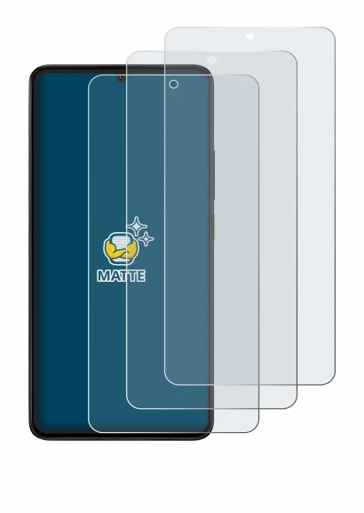 Abbildung des Geräts Xiaomi Poco X6 Pro mit einer Vielzahl des Displayschutzes.