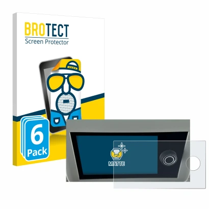 Vorderseite einer Produktverpackung mit dem Markenlogo BROTECT. Daneben ist das Gerät Volkswagen California 6.1 mit dem zugehö