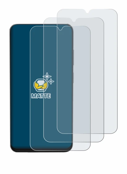 Abbildung des Geräts Doogee N55 Pro mit einer Vielzahl des Displayschutzes.