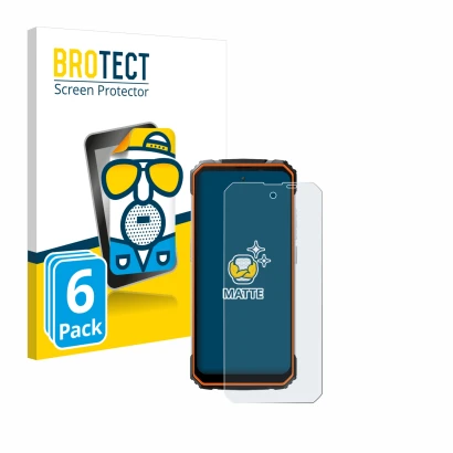 Vorderseite einer Produktverpackung mit dem Markenlogo BROTECT. Daneben ist das Gerät Blackview BV8100 mit dem zugehörigen Dis