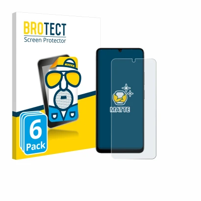 Vorderseite einer Produktverpackung mit dem Markenlogo BROTECT. Daneben ist das Gerät Doogee Note 59 Pro mit dem zugehörigen D