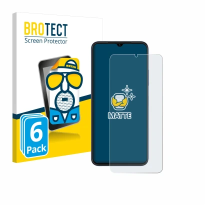 Vorderseite einer Produktverpackung mit dem Markenlogo BROTECT. Daneben ist das Gerät Huawei Nova Y61 mit dem zugehörigen Disp