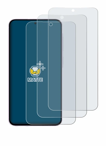 Abbildung des Geräts Samsung Galaxy A56 5G (case-friendly) mit einer Vielzahl des Displayschutzes.