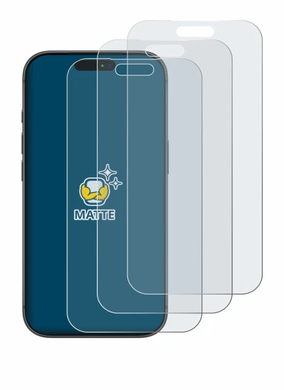 Abbildung des Geräts Apple iPhone 17 Pro Max mit einer Vielzahl des Displayschutzes.