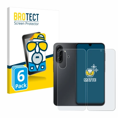 Vorderseite einer Produktverpackung mit dem Markenlogo BROTECT. Daneben ist das Gerät Samsung Galaxy A17 5G (Display+Rückseite
