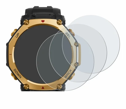 Abbildung des Geräts Huami Amazfit T-Rex 3 Pro (48 mm) mit einer Vielzahl des Displayschutzes.