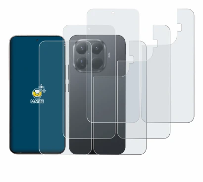 Abbildung des Geräts Xiaomi 15T Pro (Display+Rückseite) mit einer Vielzahl des Displayschutzes.