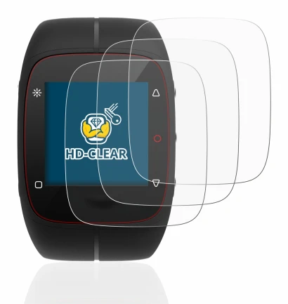 Abbildung des Geräts Polar M400 mit einer Vielzahl des Displayschutzes.