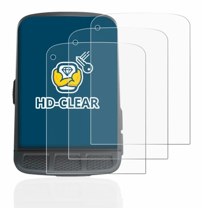 Abbildung des Geräts Wahoo Elemnt Roam mit einer Vielzahl des Displayschutzes.