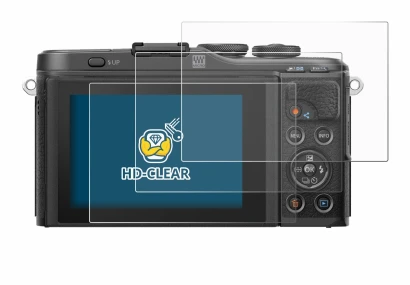 Abbildung des Geräts Olympus PEN E-PL10 mit einer Vielzahl des Displayschutzes.