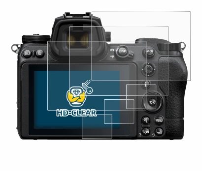 Abbildung des Geräts Nikon Z 6 II mit einer Vielzahl des Displayschutzes.