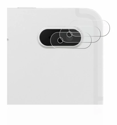 Abbildung des Geräts Samsung Galaxy Tab S7 FE (NUR Kameraschutz) mit einer Vielzahl des Displayschutzes.