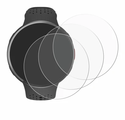 Abbildung des Geräts Polar Pacer Pro mit einer Vielzahl des Displayschutzes.