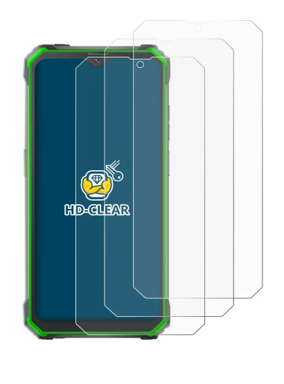 Abbildung des Geräts Blackview BV7100 mit einer Vielzahl des Displayschutzes.