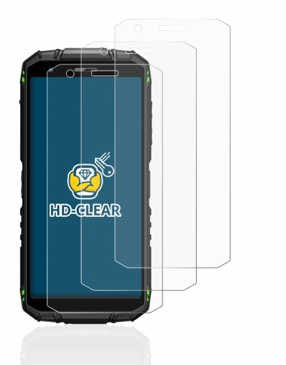 Abbildung des Geräts Doogee S41 Pro mit einer Vielzahl des Displayschutzes.