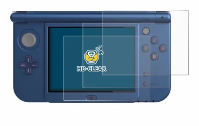 Abbildung des Geräts Nintendo New 3DS XL (Unteres Display) mit einer Vielzahl des Displayschutzes.