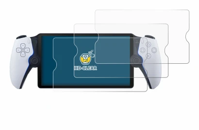 Abbildung des Geräts Sony Playstation Portal mit einer Vielzahl des Displayschutzes.