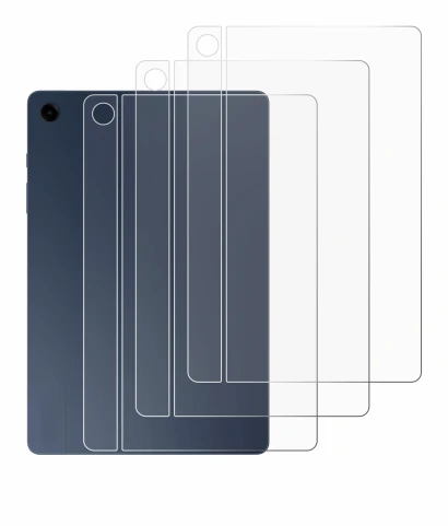 Abbildung des Geräts Samsung Galaxy Tab A9 Plus 5G (Rückseite) mit einer Vielzahl des Displayschutzes.